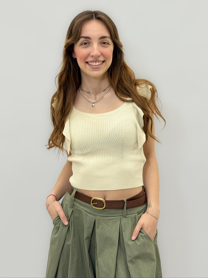 Orla™  |  Top Cropped Knit Shoulders