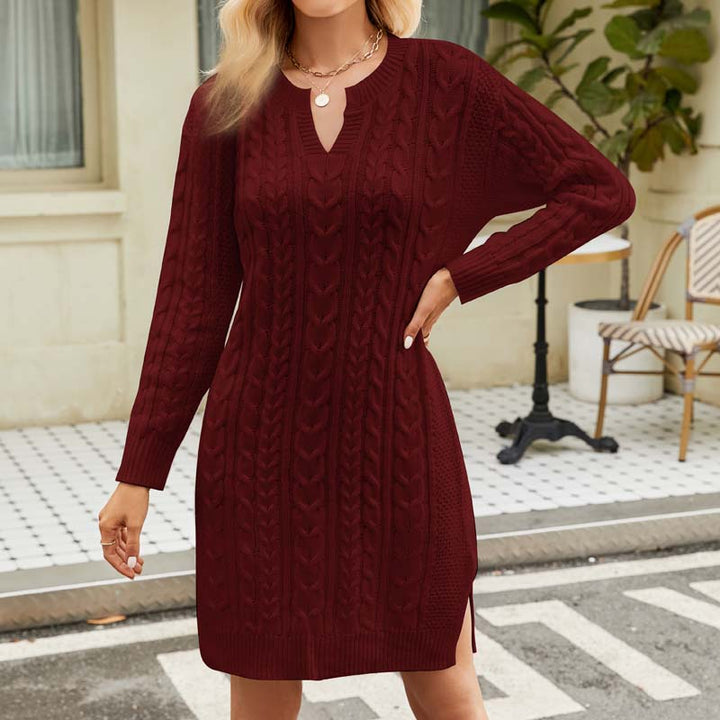 Casual Twisted Knit Dress