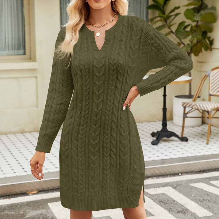 Casual Twisted Knit Dress