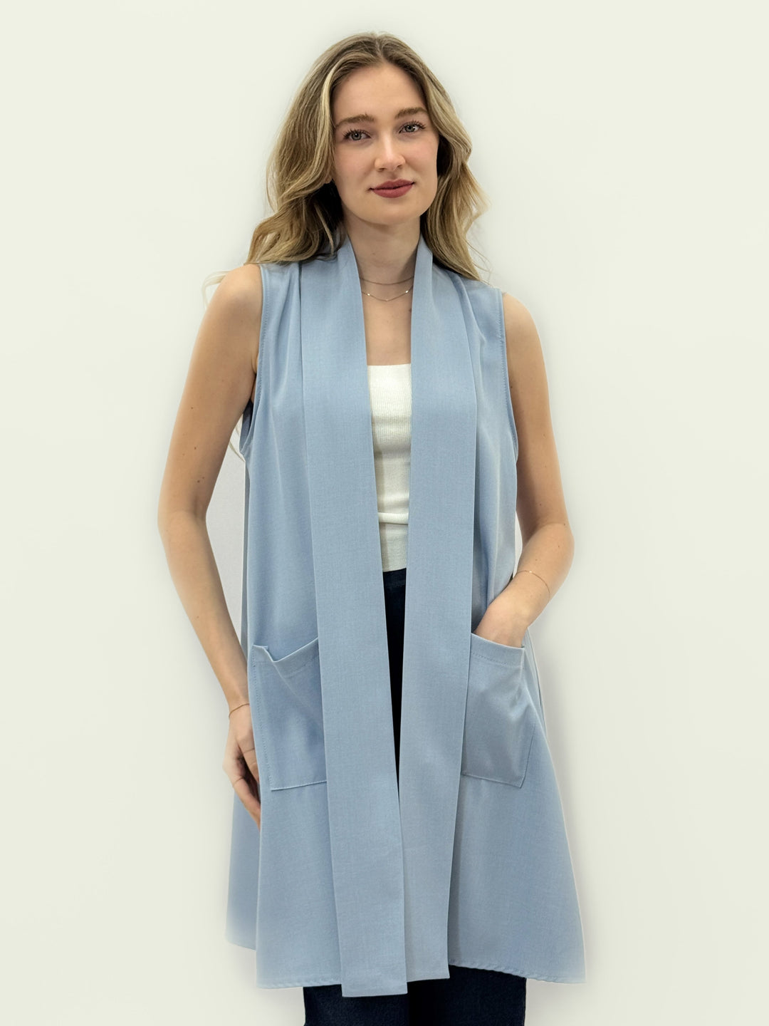 Fluid™  |  Long Gilet Pockets Minimal