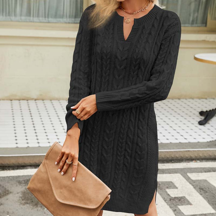 Casual Twisted Knit Dress