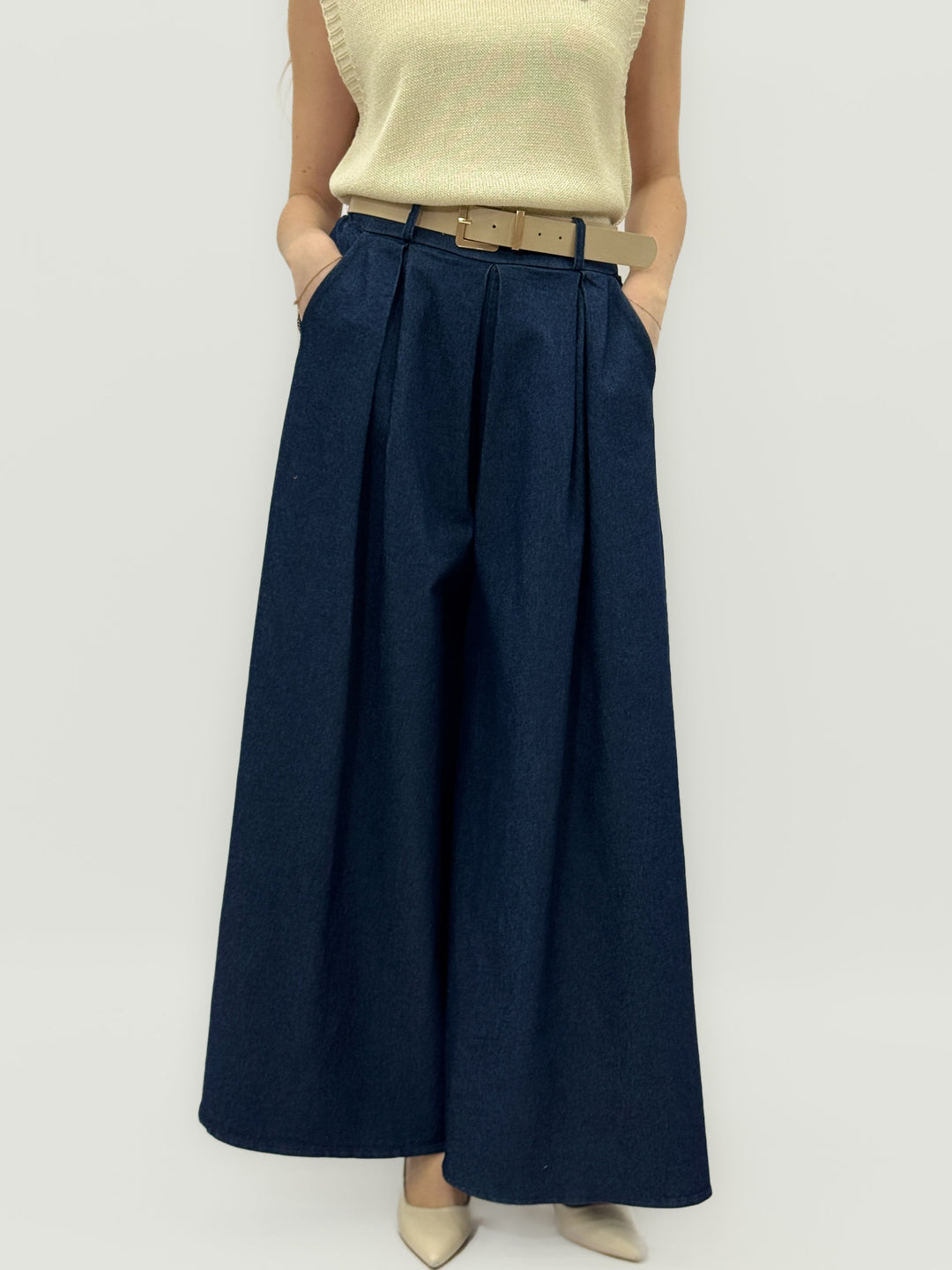 Esmé™  |  High-Waisted Palazzo Trousers Pleats