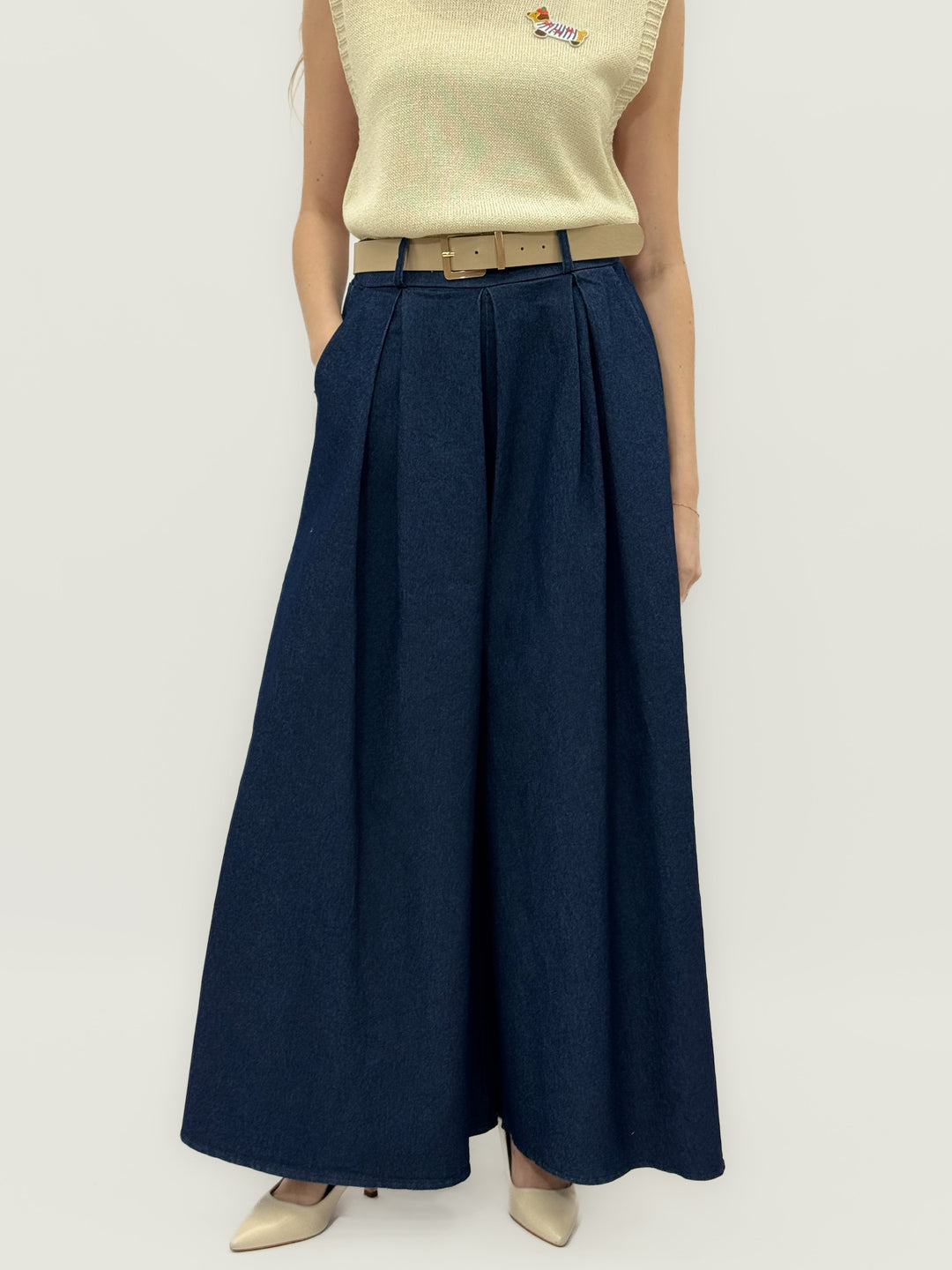Esmé™  |  High-Waisted Palazzo Trousers Pleats