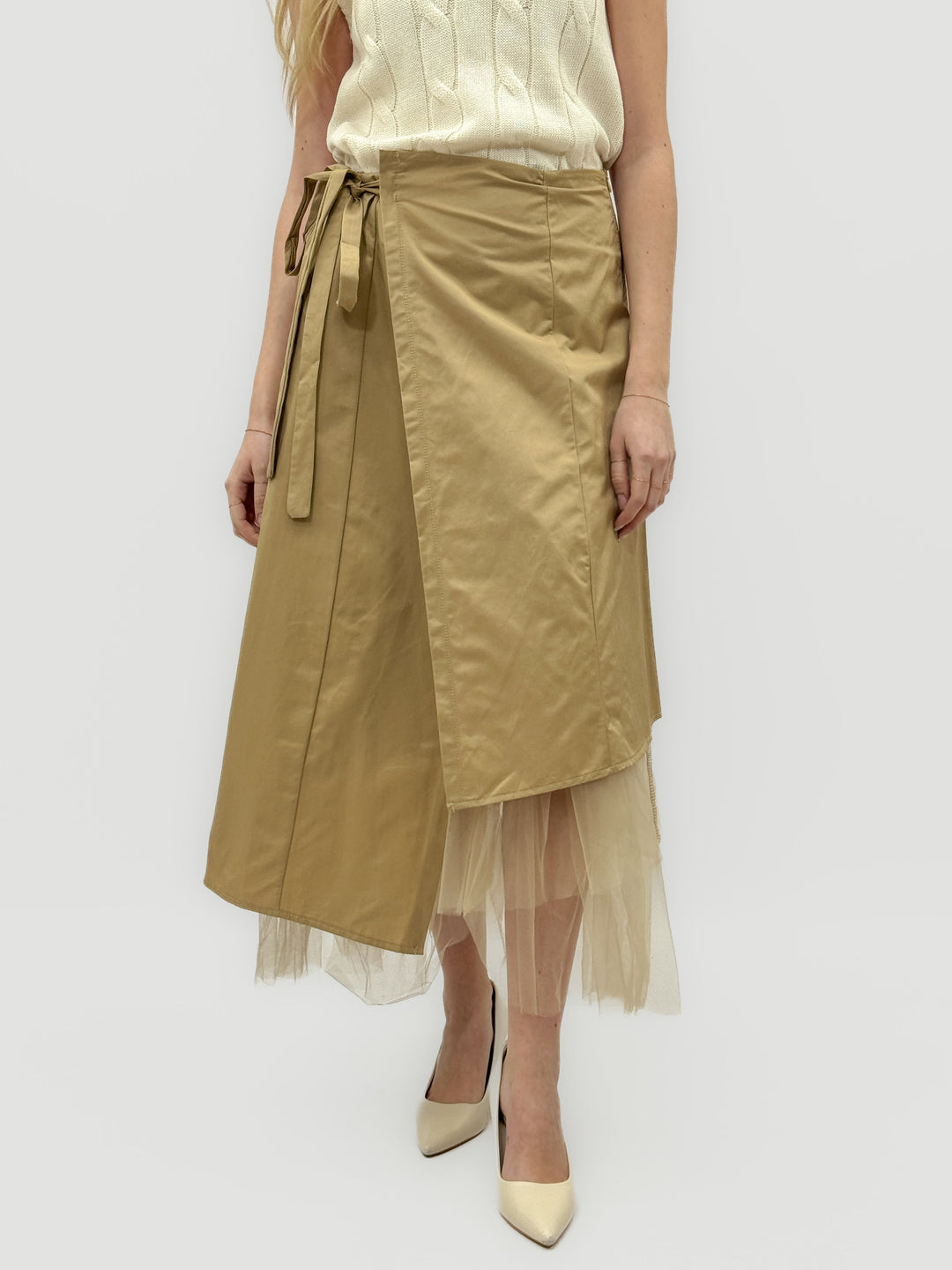 Lieke™  |  Midi Skirt Wrap soft luxurious fabrics