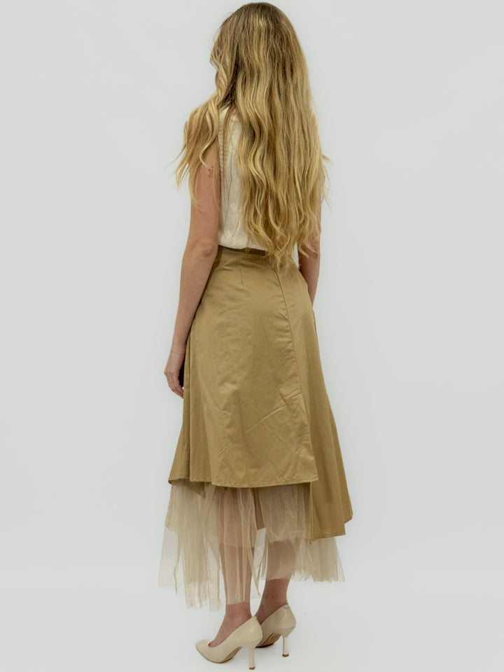 Lieke™  |  Midi Skirt Wrap soft luxurious fabrics