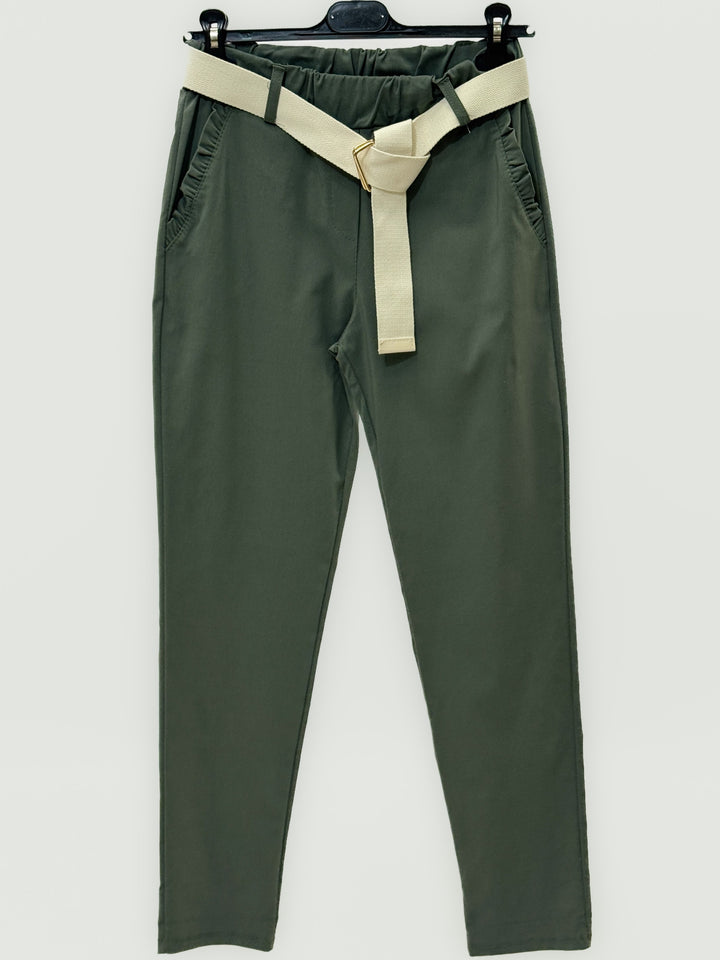Lieke™  |  Elasticated Waist Slim Trousers