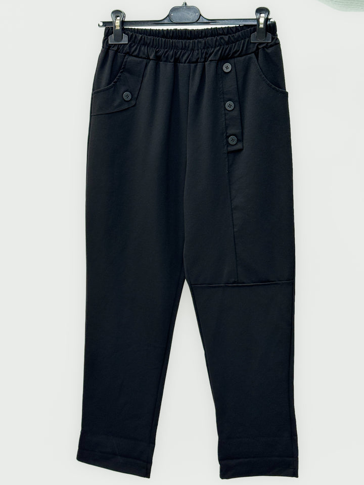 Greer™  |  Soft Trousers Elasticated Buttons