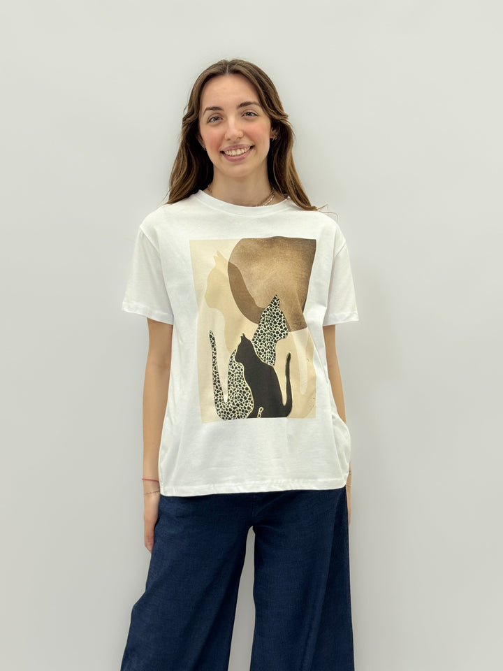 Zara™  |  Cat Print T-shirt