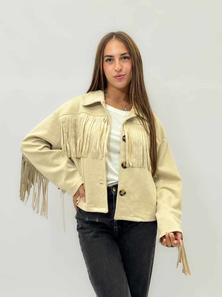 Nadine™  |  soft luxurious fabrics Effect Jacket Fringes