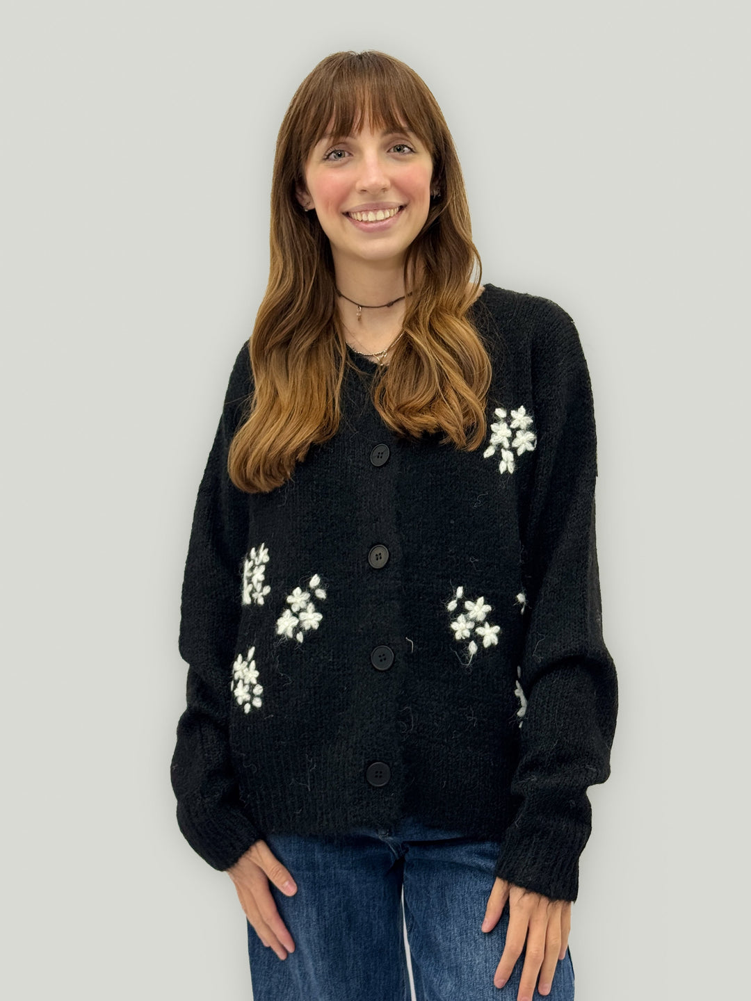 Delia™  |  Soft Cardigan Flower Fit