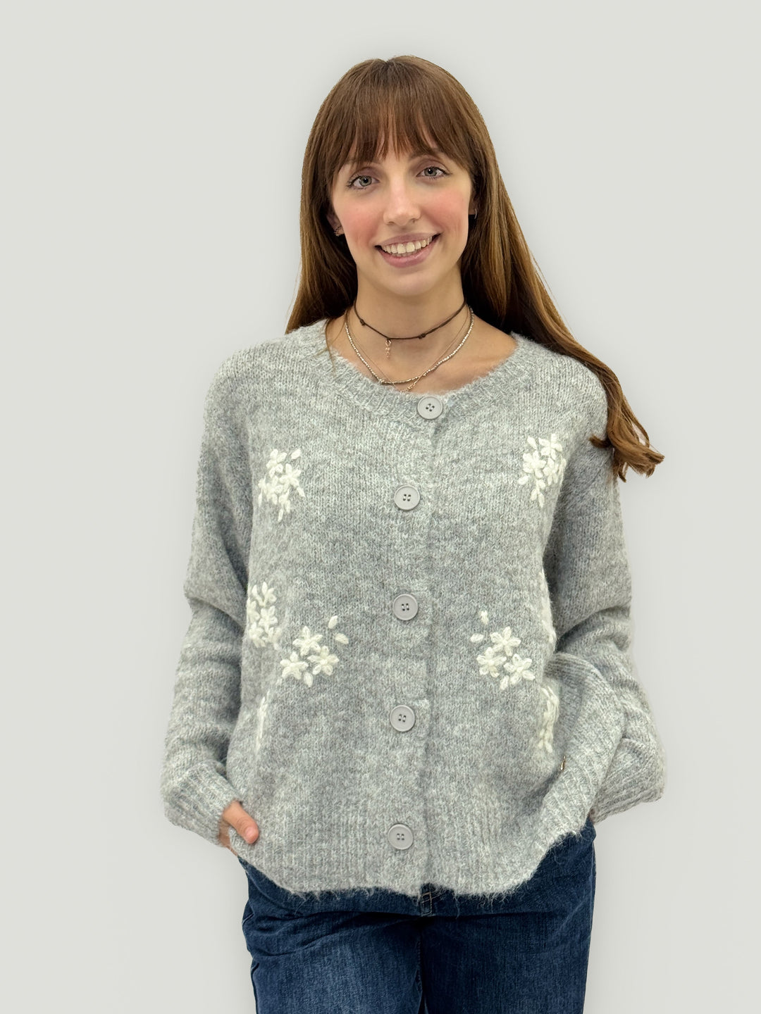 Delia™  |  Soft Cardigan Flower Fit