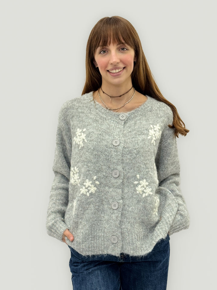 Delia™  |  Soft Cardigan Flower Fit