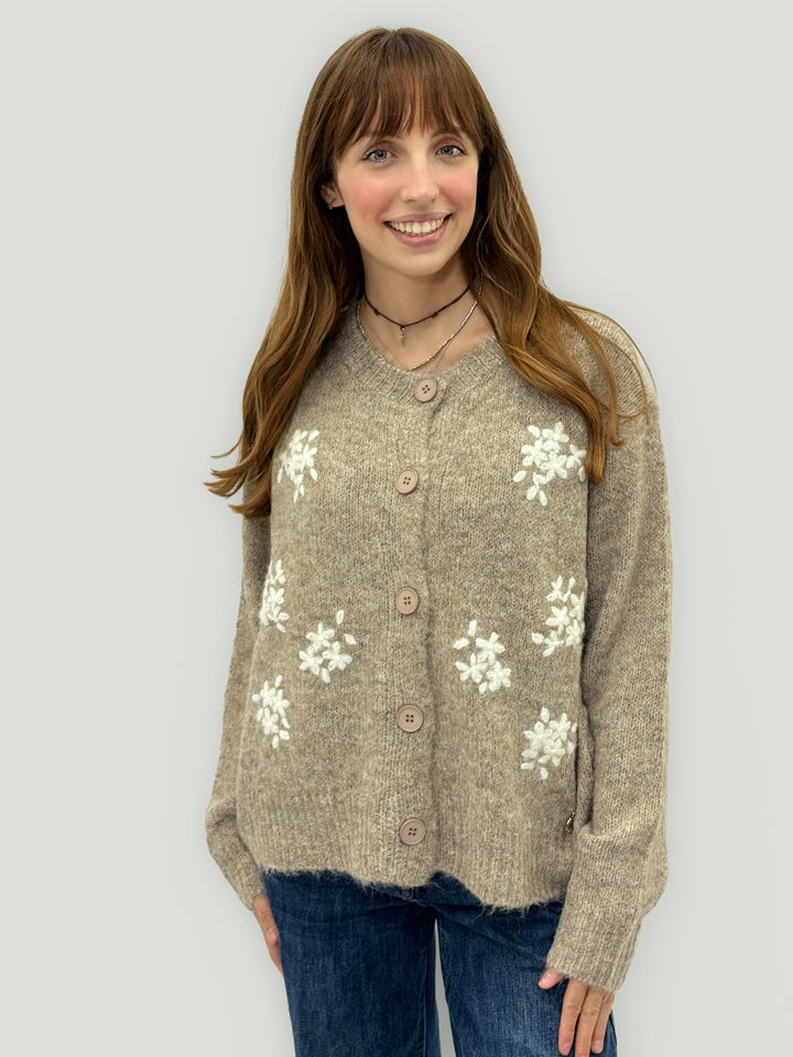 Delia™  |  Soft Cardigan Flower Fit
