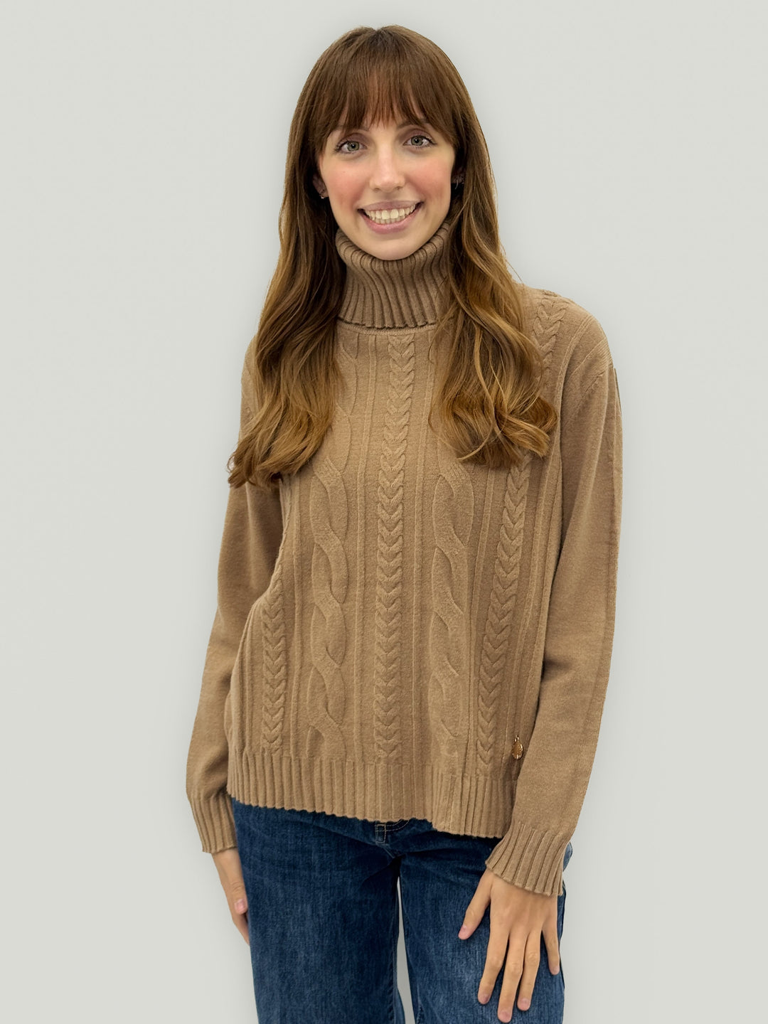 Wilma™  |  Turtleneck Sweater Braids
