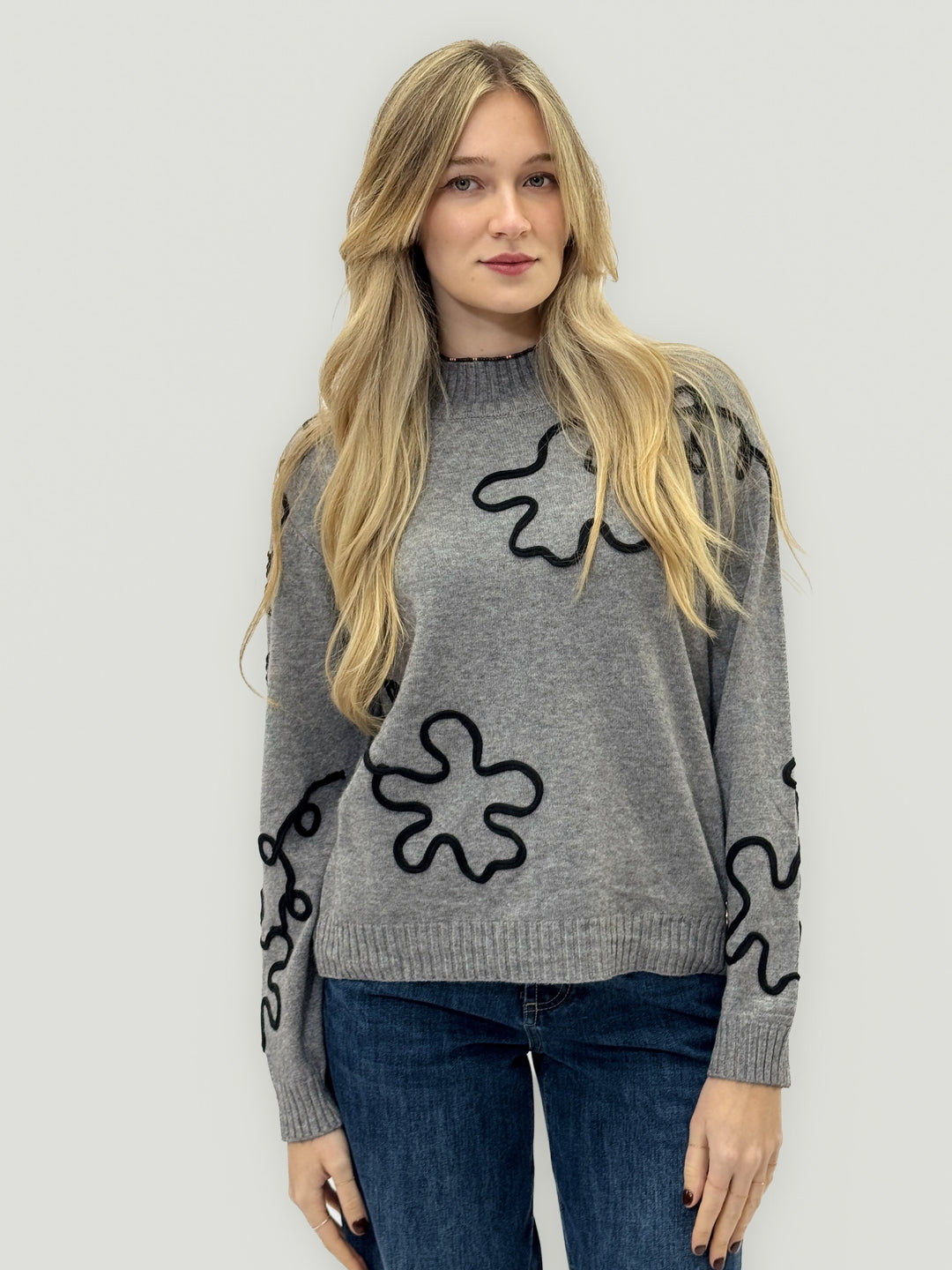 Emma & Rose embroidered knit jumper — women's knitwear
