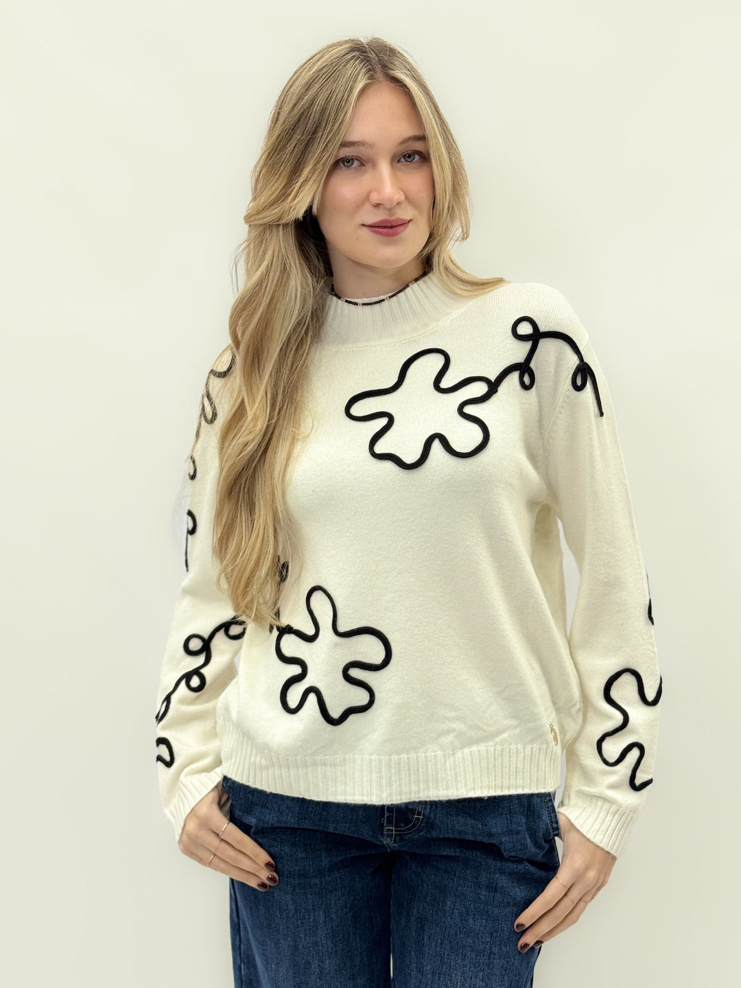 Emma & Rose embroidered knit jumper — women's knitwear