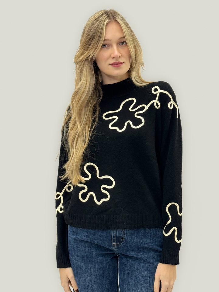Emma & Rose embroidered knit jumper — women's knitwear