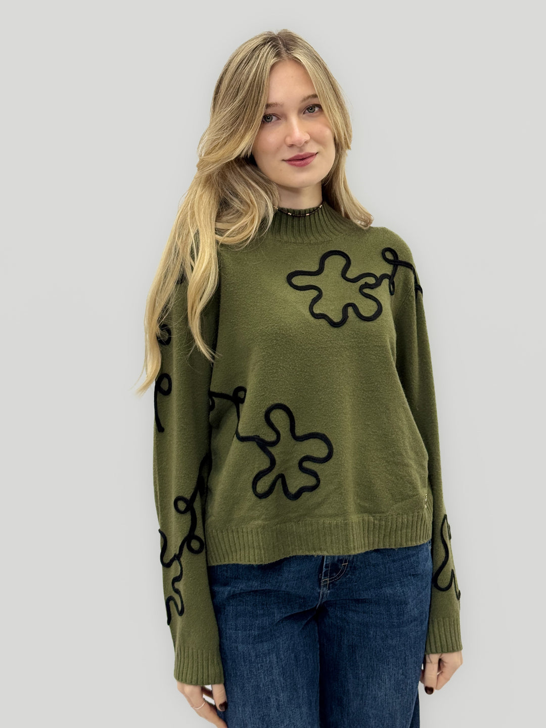 Emma & Rose embroidered knit jumper — women's knitwear