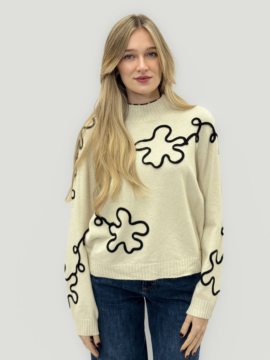 Emma & Rose embroidered knit jumper — women's knitwear