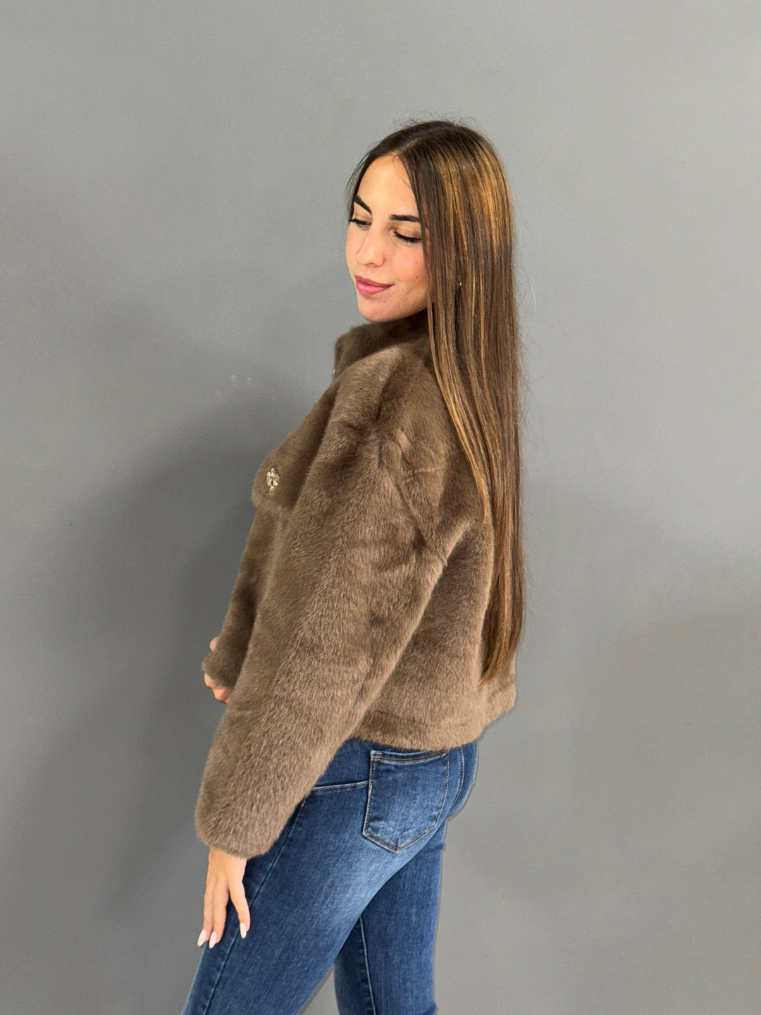 Bianca™  |  Short Beige Faux Pockets