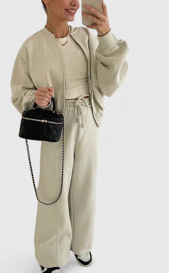 Olyverrah™ comfortable sweater trousers outfit set by Emma & Rose Cape Town, featuring cozy knit sweater and matching trousers.