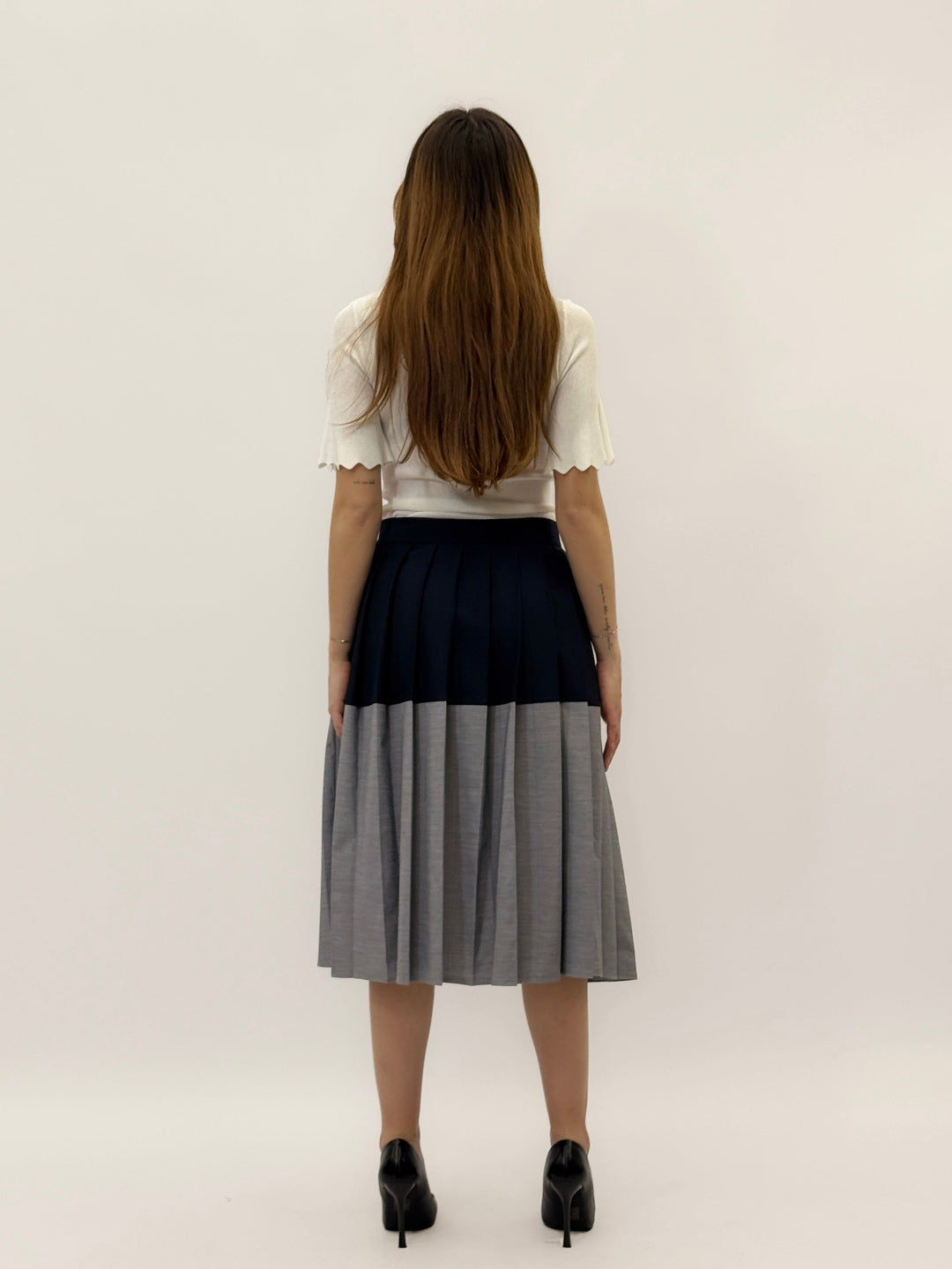 Elmarie™  |  Bicolour Pleated Skirt