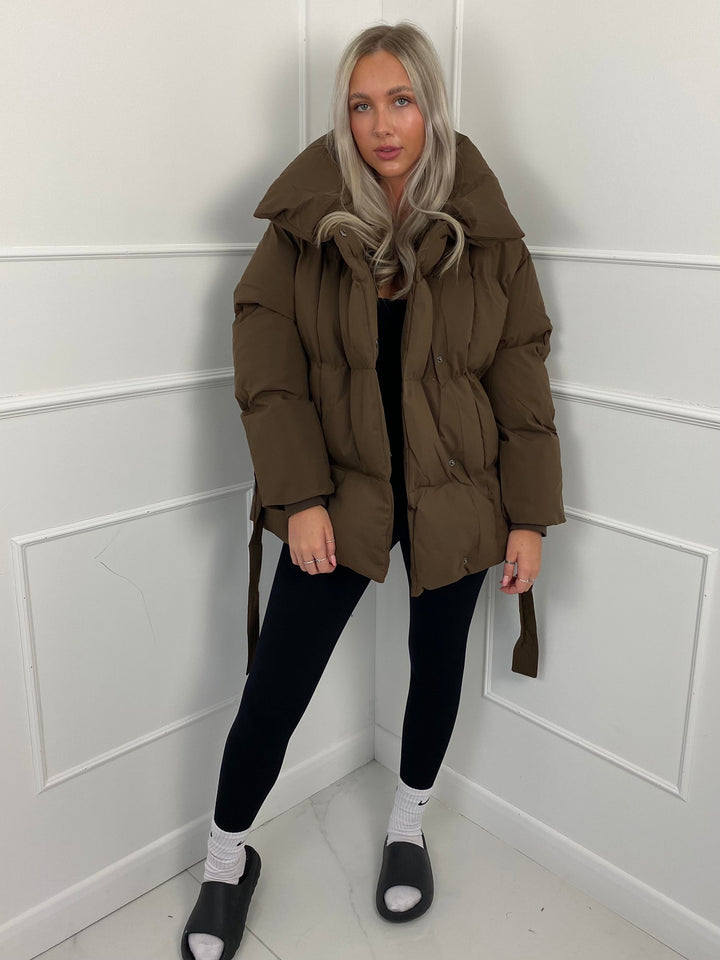 Erea Stylish Oversized Puffer Jacket, view 3 - Elena Harper