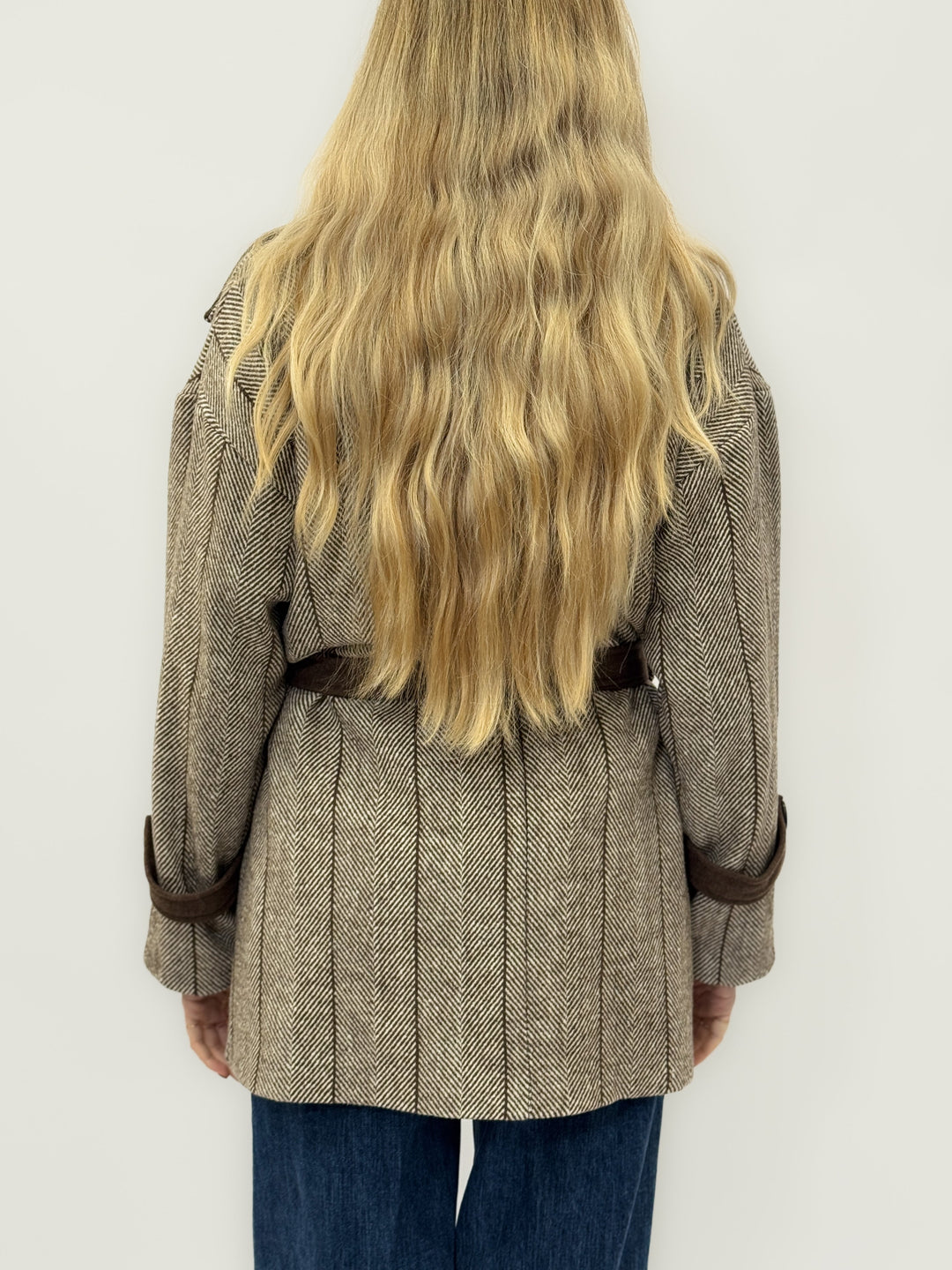 Rozanne™  |  Patterned Coat Belt Lapels
