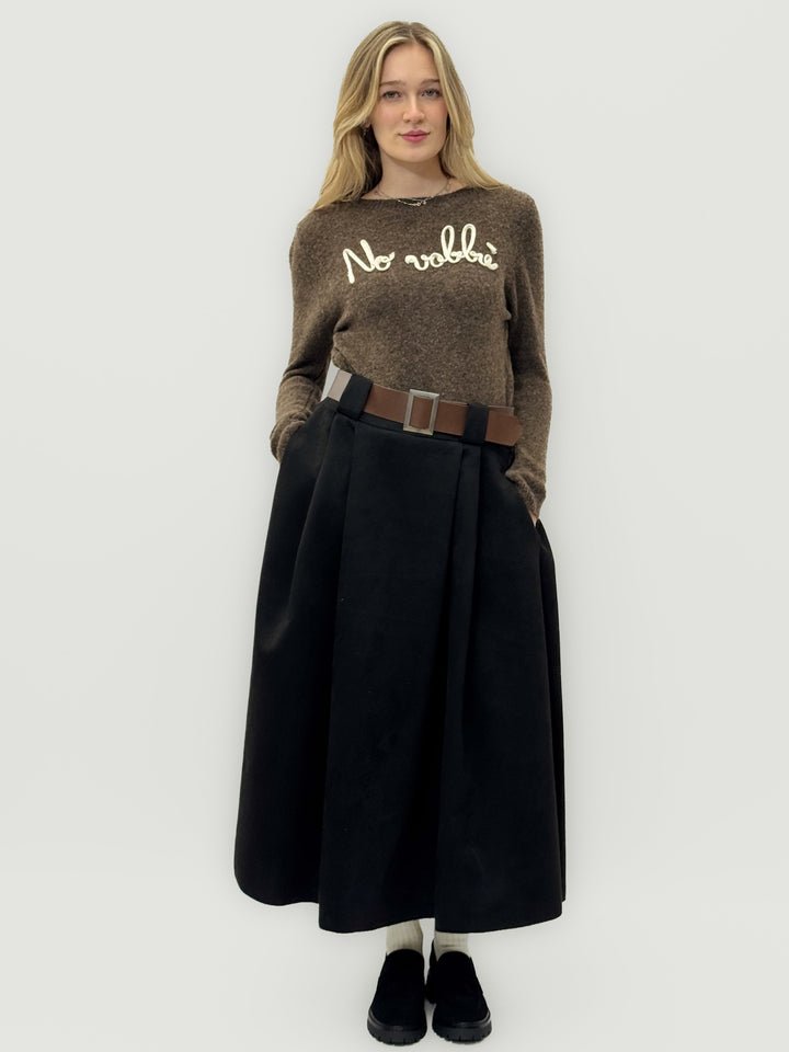 Olivia™  |  Midi Skirt Velveteen Pleat
