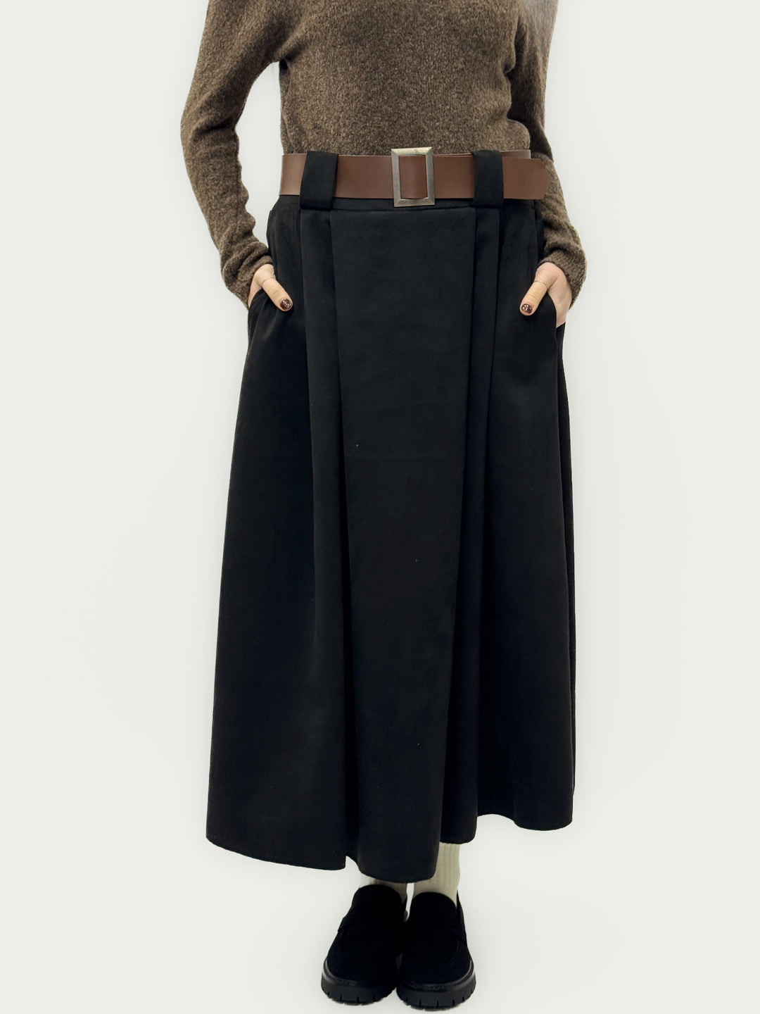 Olivia™  |  Midi Skirt Velveteen Pleat