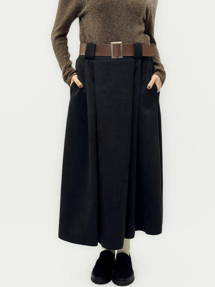 Olivia™  |  Midi Skirt Velveteen Pleat