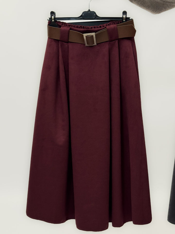 Olivia™  |  Midi Skirt Velveteen Pleat