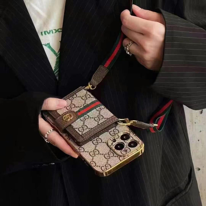 Luxury iPhone Case with Shoulder Bag