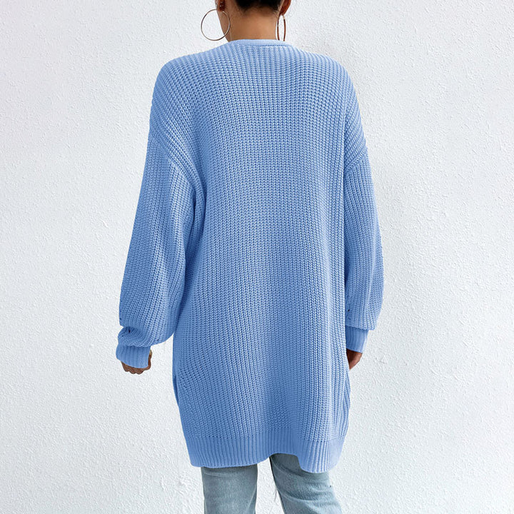 Casual Solid Color Knitted Cardigan