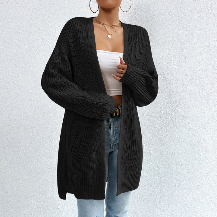 Casual Solid Color Knitted Cardigan