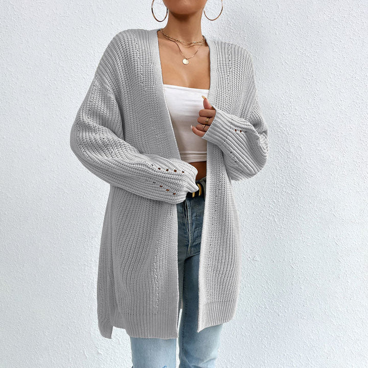 Casual Solid Color Knitted Cardigan