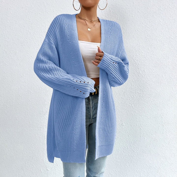 Casual Solid Color Knitted Cardigan