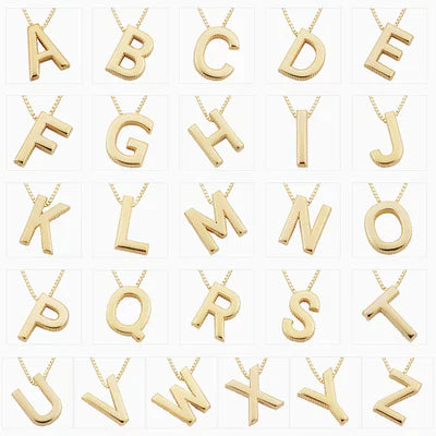Enzhalynne™  |  Necklace Initials 18k Gold