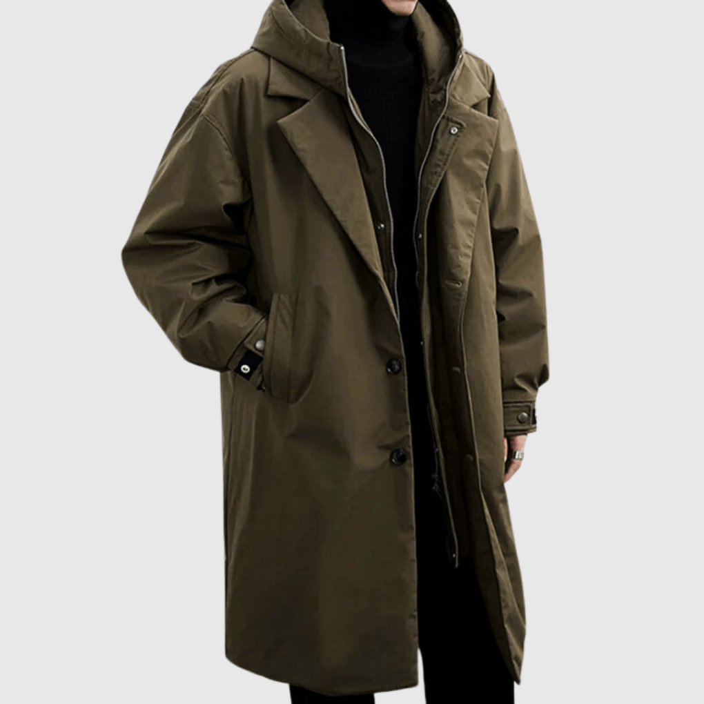 Men's All-Season Waterproof Jacket – Lightweight Windbreaker with Hood