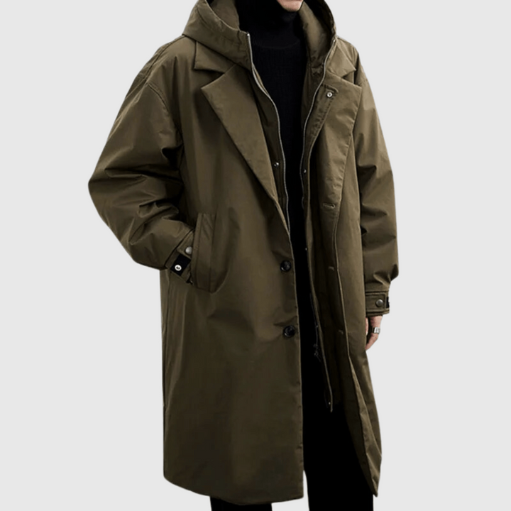 Men's All-Season Waterproof Jacket – Lightweight Windbreaker with Hood