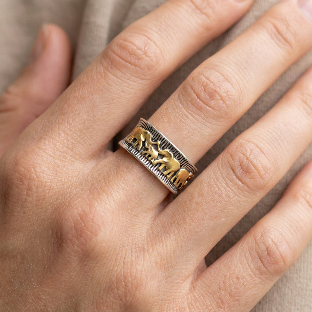 Eli Vintage Elephant Ring - Elena Harper