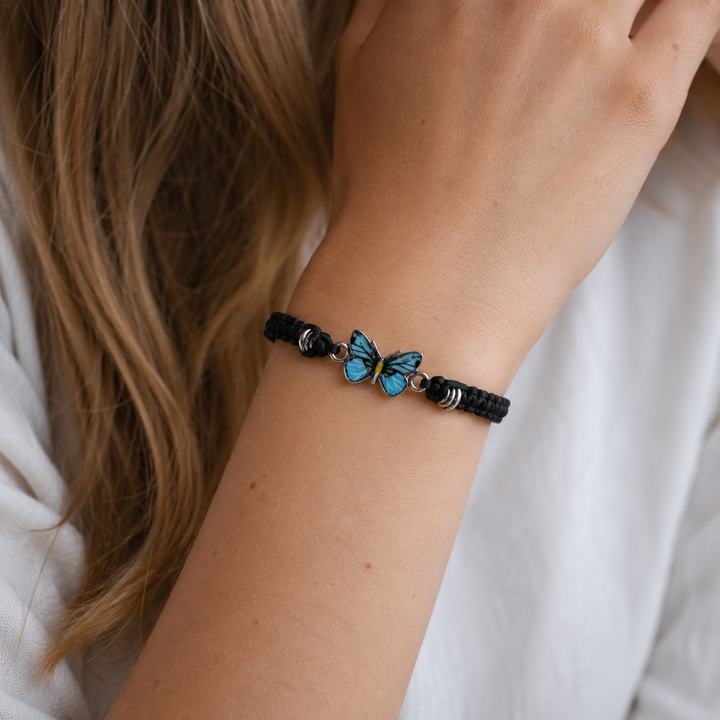 Elvina Bracelet with Blue Butterflies - Elena Harper
