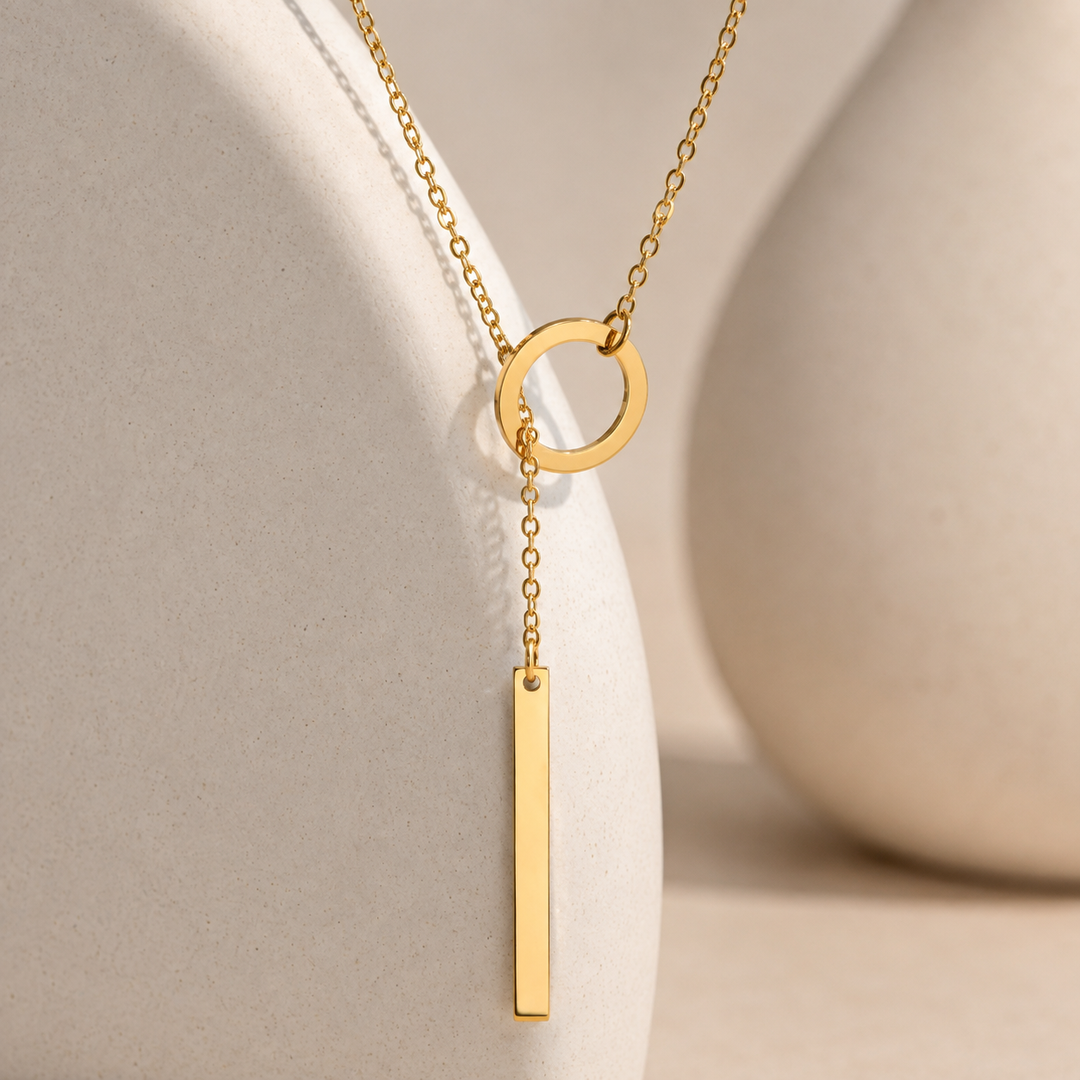 Blythe Lariat Necklace with Stick, view 2 - Elena Harper