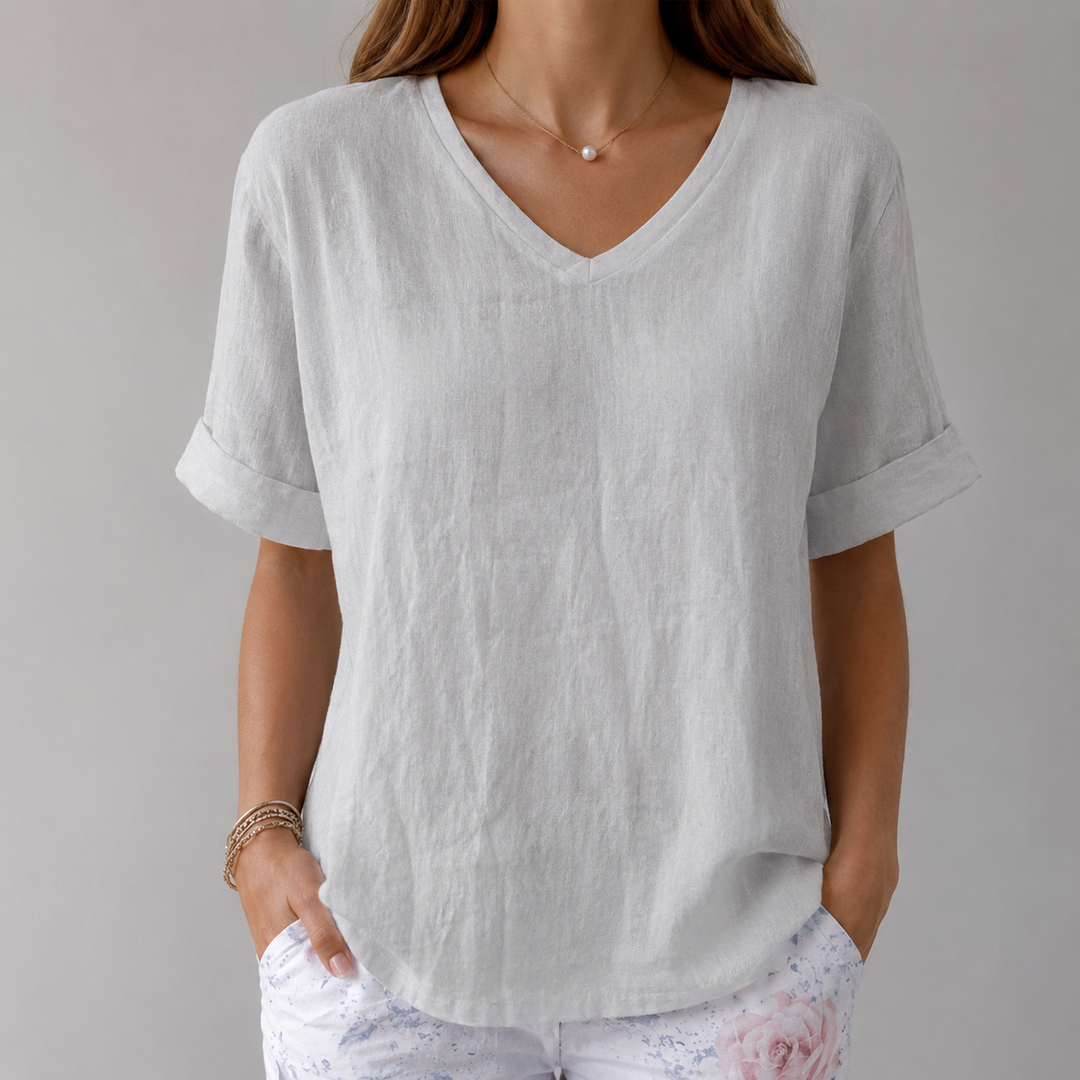 Elin Casual Top with Stylish Design, view 3 - Elena Harper