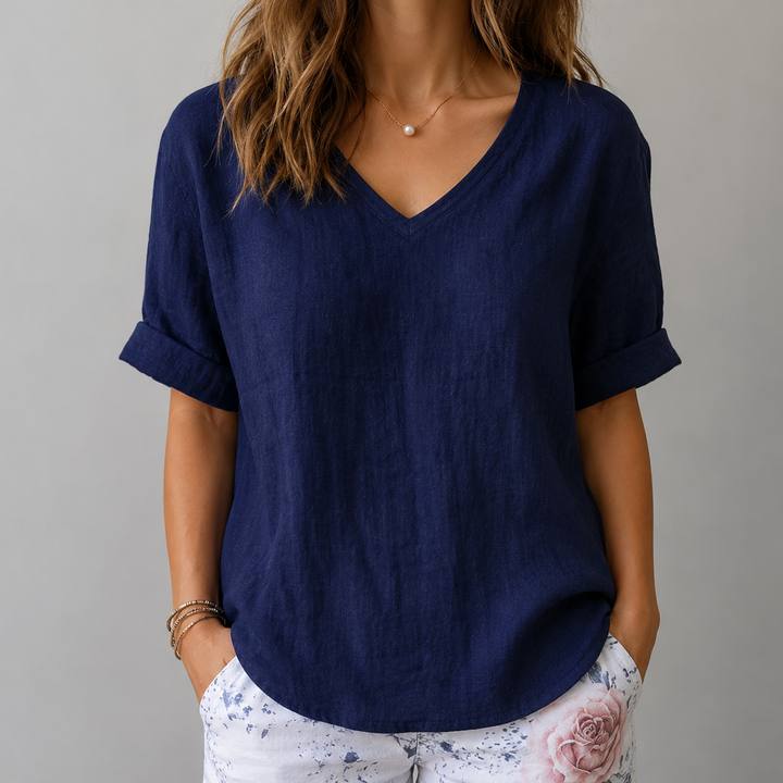 Elin Casual Top with Stylish Design, view 4 - Elena Harper