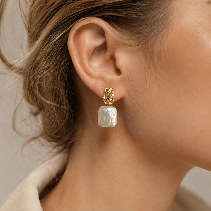 Aiah Earrings with Beautiful Organic Details - Elena Harper