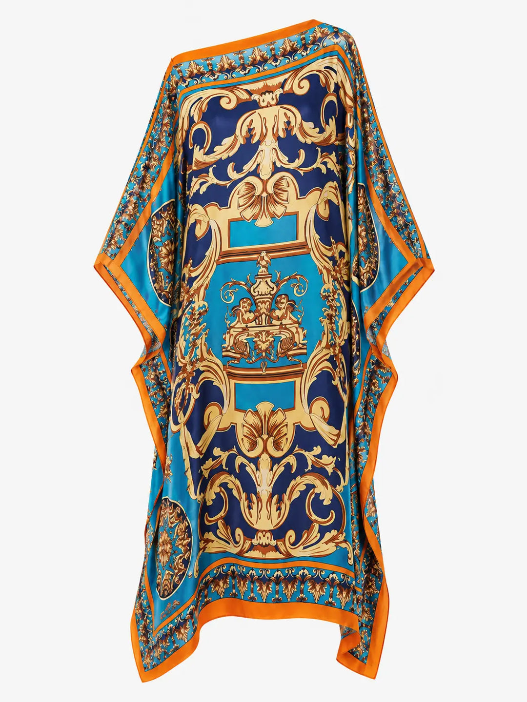 Ornate Draped Kaftan Maxi Dress, view 6 - Elena Harper