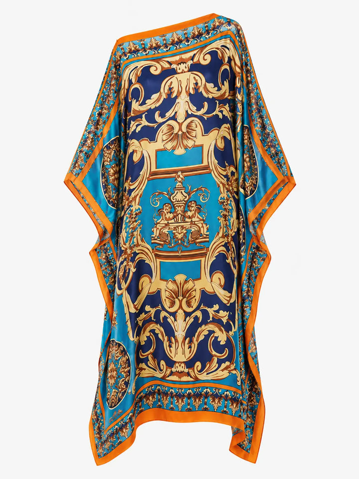Ornate Draped Kaftan Maxi Dress, view 6 - Elena Harper