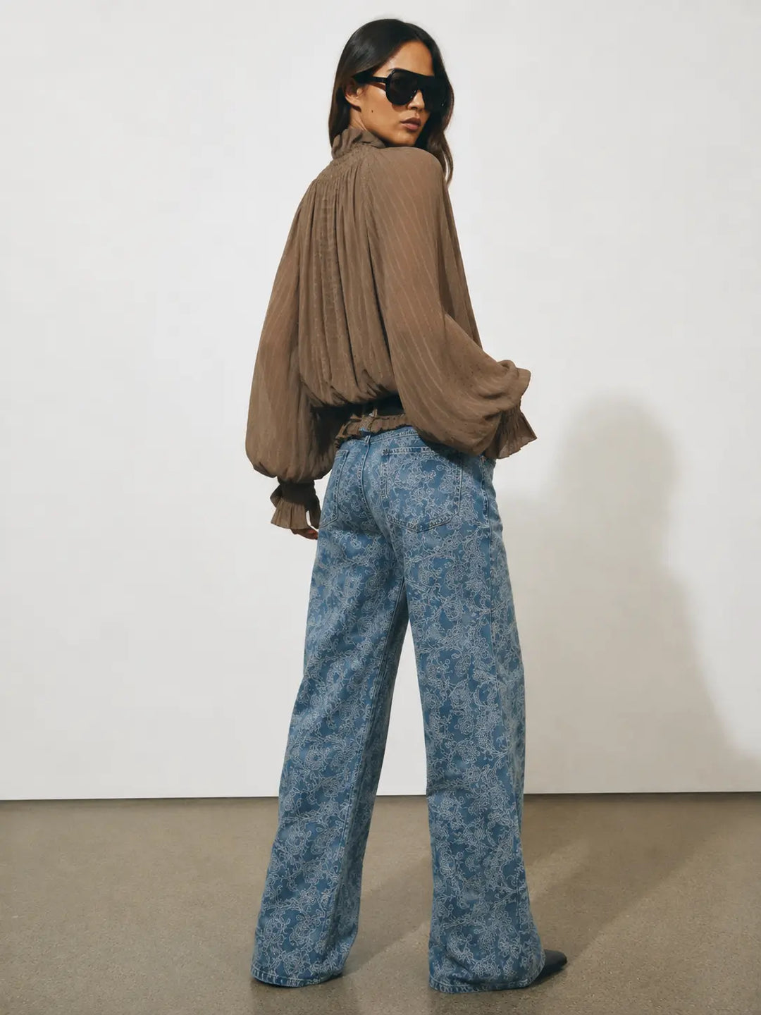 Romantic Ruffle Tie Blouse
