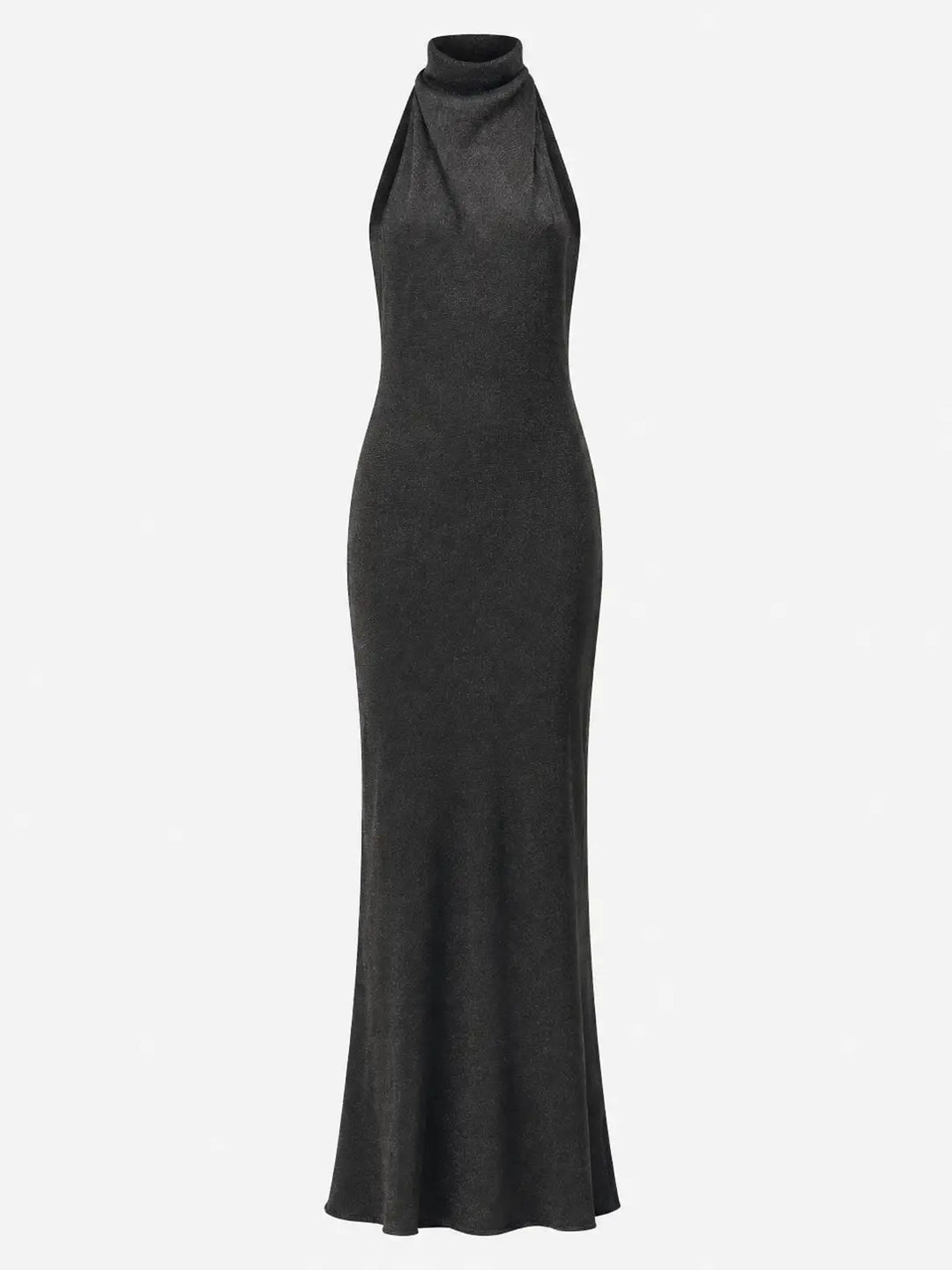 Sculpted Halter Backless Maxi Dress